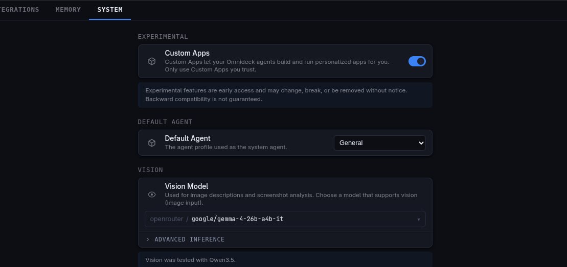 Enable custom apps